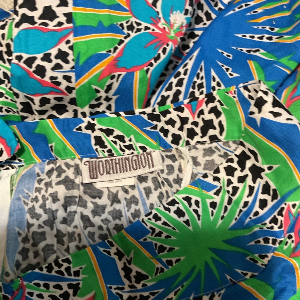 Worthington Blue and Green Tropical Skirt - Picture 4 of 4